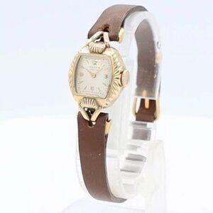 Vintage Gruen 215-727 Veri-thin Ladies Mechanical Wristwatch 215 Steel & 10k GF